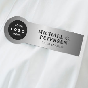Porte-nom logo d'entreprise de faux argent employé
