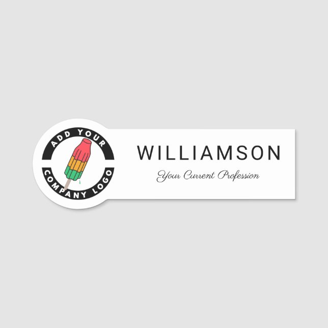 Porte-nom Logo d'entreprise do-it-yourself personnalisation  (Devant)