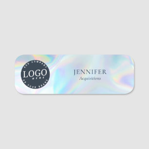 Porte-nom Logo d'entreprise Holographique Professionnel Empl