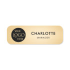 Logo d'entreprise Marqué Professionnel Employé Or