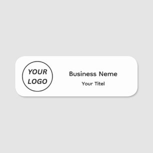Porte-nom Logo d'entreprise minimaliste rectangulaire arrond
