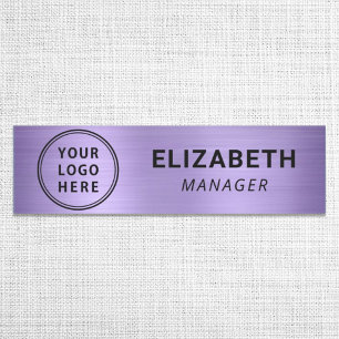 Porte-nom Logo d'entreprise moderne violet