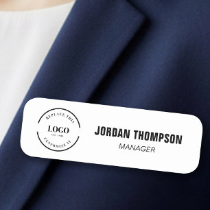 Porte-nom Logo d'entreprise personnalisé ID employé