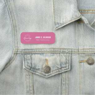 Porte-nom logo d'entreprise personnalisé magnétique pour emp