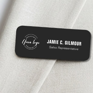 Porte-nom Logo d'entreprise personnalisé minimal Employé Noi