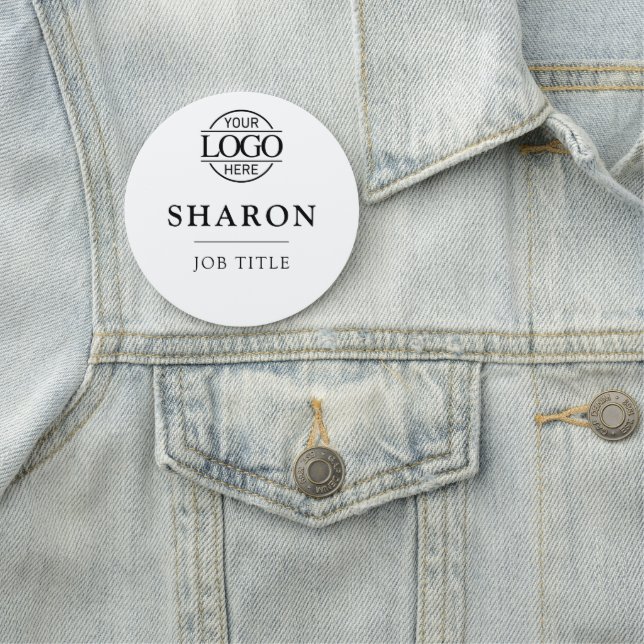 Porte-nom Logo d'entreprise personnalisé pour employés en ma (En situation)