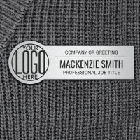 Logo d'entreprise rond ID employé Faux Metal Argen