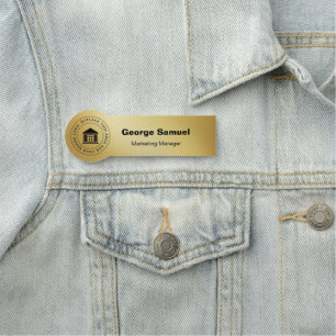 Porte-nom Logo d'entreprise simple   Name   Désignation