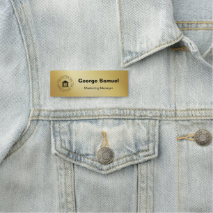 Porte-nom Logo d'entreprise simple   Name   Désignation
