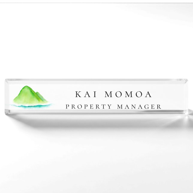 Porte-nom Logo d'évasion d'île (Devant)