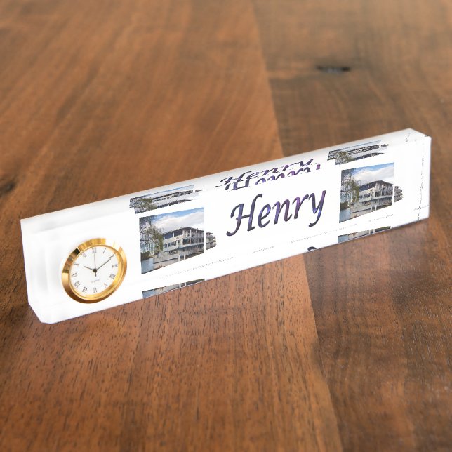 Porte-nom Logo Du Nom Henry Avec Paddle Steamers, (Taille)