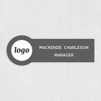 Logo Employé Personnel Ardoise Grise Magnétique ou