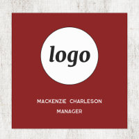 Logo Employé Personnel Rouge Bourgogne Magnétique 