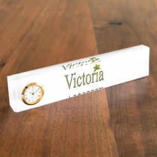 Porte-nom Logo Gold Victoria Name