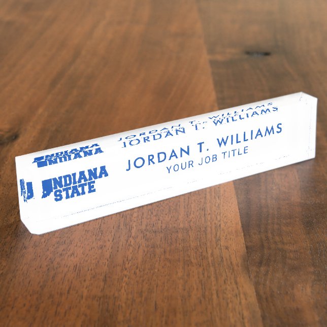 Porte-nom Logo Indiana State (Taille)
