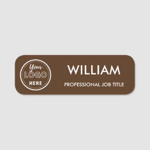 Porte-nom Logo minimaliste de l'entreprise Personnel Brown f