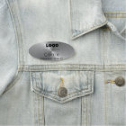 Logo Personnalisé Brossé Personnel Argent Métalliq