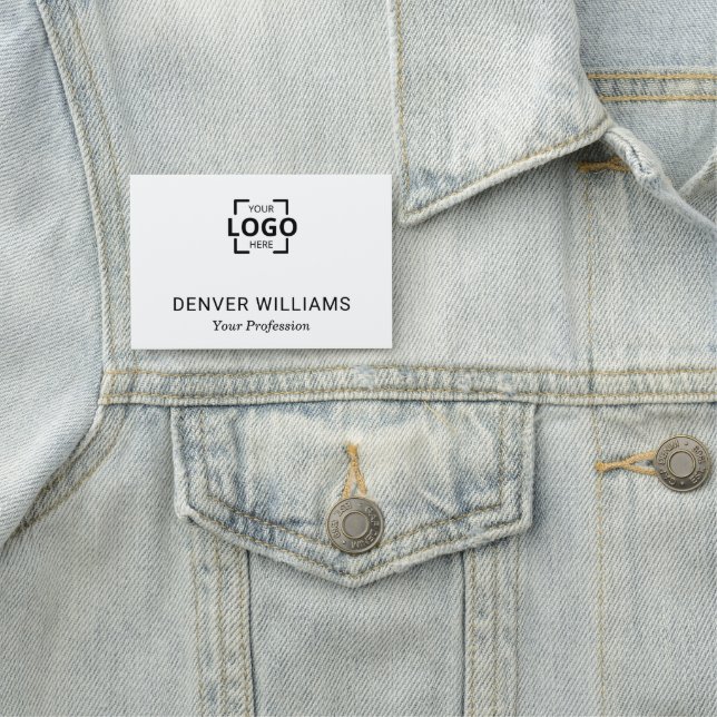 Porte-nom Logo personnalisé Classy Divider Élégant blanc (En situation)