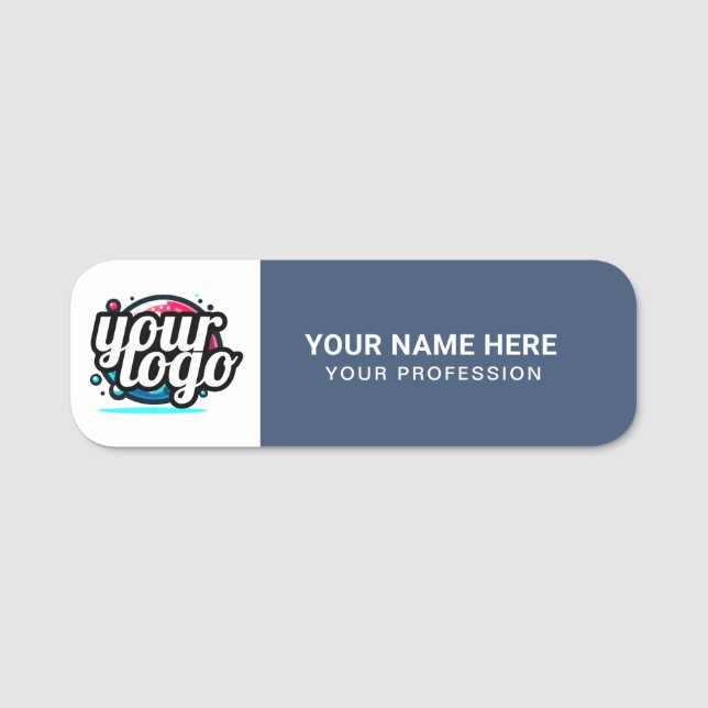 Porte-nom Logo personnalisé Code magnétique ou code de sécur (Devant)