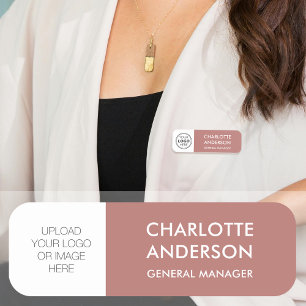 Porte-nom Logo personnalisé de l'employé moderne Rose du dés