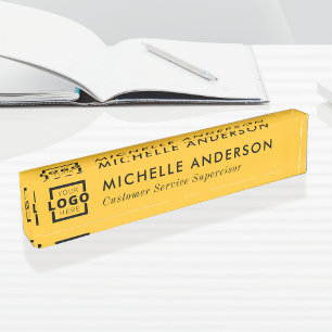 Porte-nom Logo personnalisé Élégant minimaliste moderne J