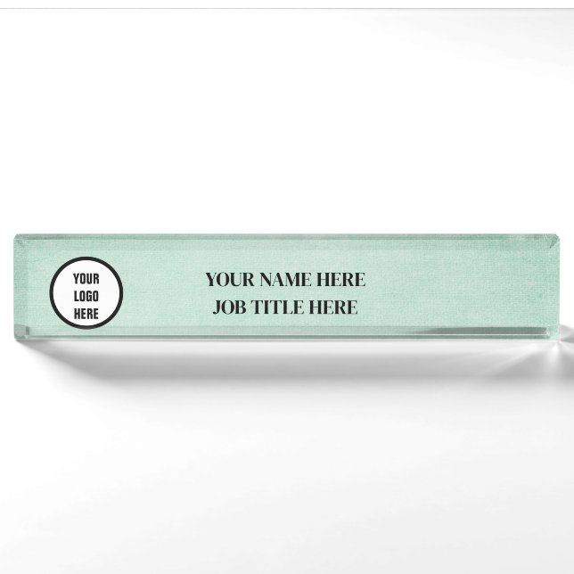 Porte-nom Logo Personnalisé Élégant Plaque signalétique du b (Devant)