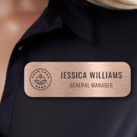 Logo personnalisé Employé Faux brossé Rose Gold