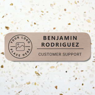 Porte-nom Logo personnalisé Employé Faux magnétiques Bronze