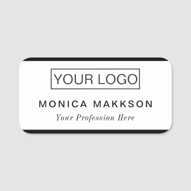 Porte-nom Logo personnalisé Employé Magnétique (Devant)