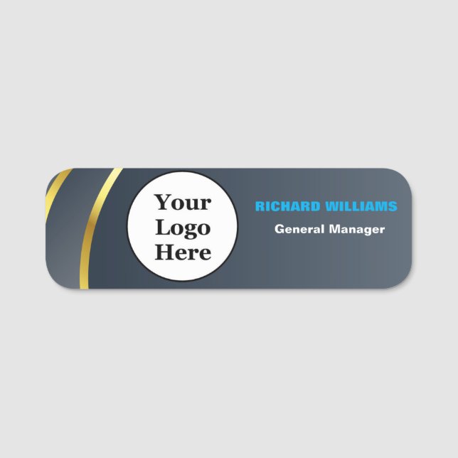 Porte-nom Logo Personnalisé Employé Pin Magnétique Ou De Séc (Devant)