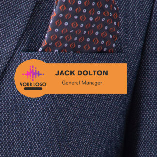 Porte-nom Logo Personnalisé Employé Pin Magnétique Ou De Séc