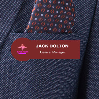 Porte-nom Logo Personnalisé Employé Pin Magnétique Ou De Séc