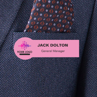 Porte-nom Logo Personnalisé Employé Pin Magnétique Ou De Séc