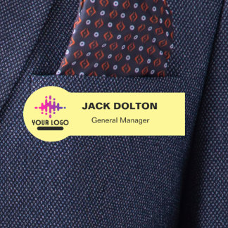 Porte-nom Logo Personnalisé Employé Pin Magnétique Ou De Séc