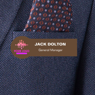 Porte-nom Logo Personnalisé Employé Pin Magnétique Ou De Séc