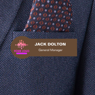 Porte-nom Logo Personnalisé Employé Pin Magnétique Ou De Séc