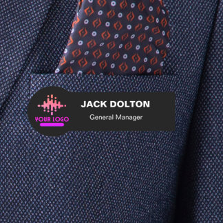 Porte-nom Logo Personnalisé Employé Pin Magnétique Ou De Séc