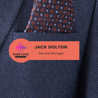 Porte-nom Logo Personnalisé Employé Pin Magnétique Ou De Séc