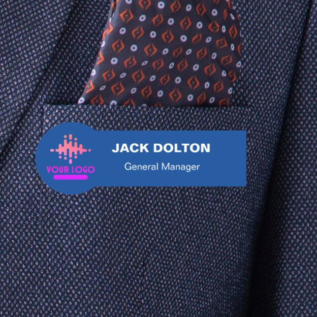 Porte-nom Logo Personnalisé Employé Pin Magnétique Ou De Séc (Créateur téléchargé)