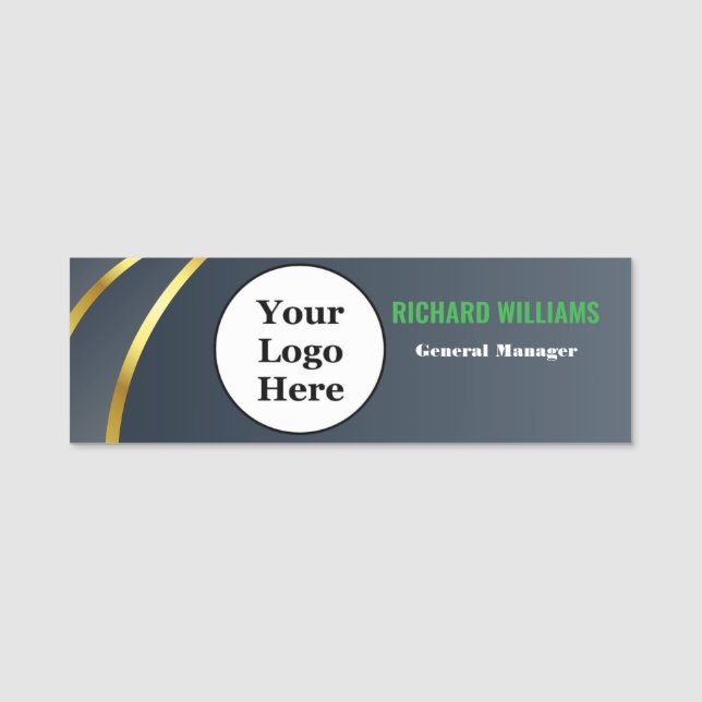 Porte-nom Logo Personnalisé Employé Pin Magnétique Ou De Séc (Devant)
