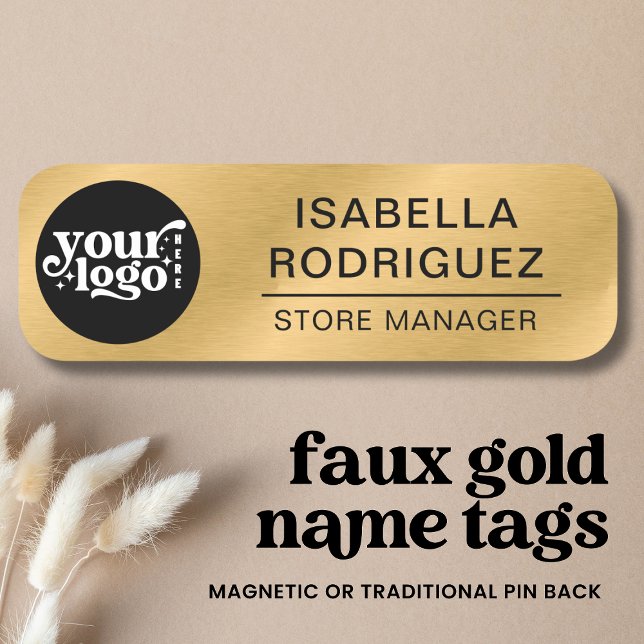 Porte-nom Logo Personnalisé Employé Sécurité magnétique Pin  (Créateur téléchargé)