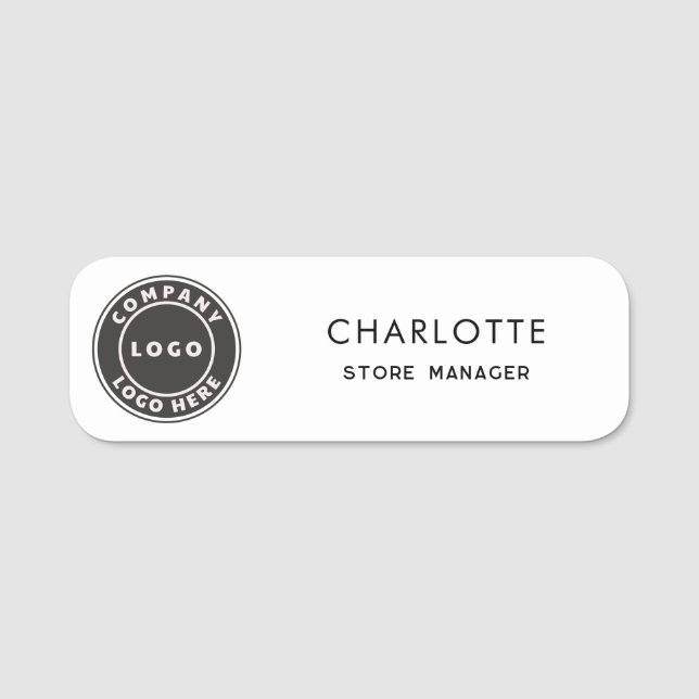 Porte-nom Logo personnalisé Entreprise magnétique de l'emplo (Devant)
