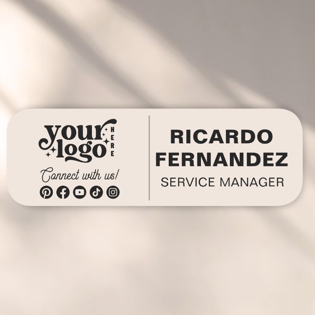 Porte-nom Logo personnalisé Insigne de nom magnétique et d'é (Créateur téléchargé)