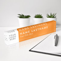 Logo personnalisé minimaliste orange brillant
