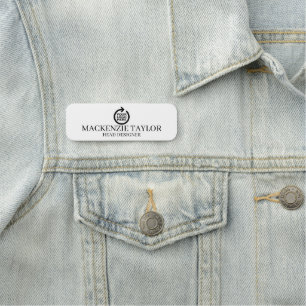 Porte-nom Logo personnalisé simple employé de l'entreprise