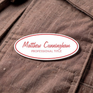 Porte-nom Logo personnalisé vintage Retro Nom de l'employé
