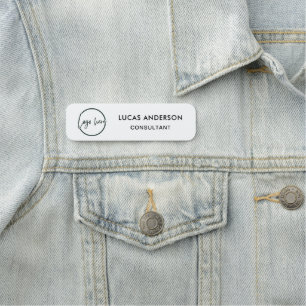 Porte-nom Logo professionnel personnalisé Employé de base