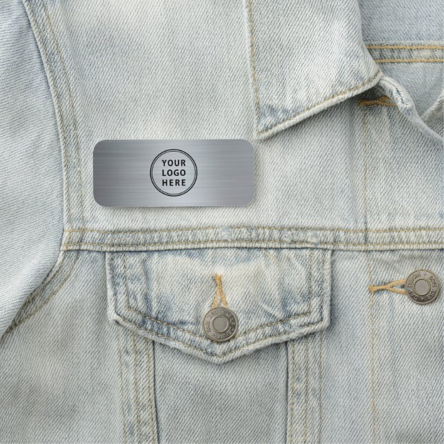 Porte-nom Logo professionnel Silver (En situation)