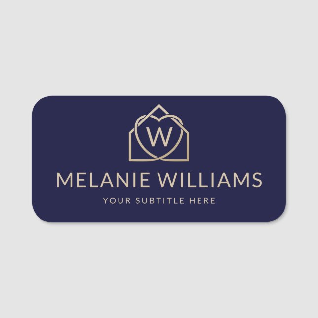 Porte-nom Logo Promotionnel immobilier moderne (Devant)