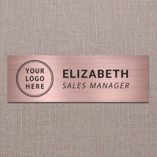 Porte-nom Logo Rose Gold Travail